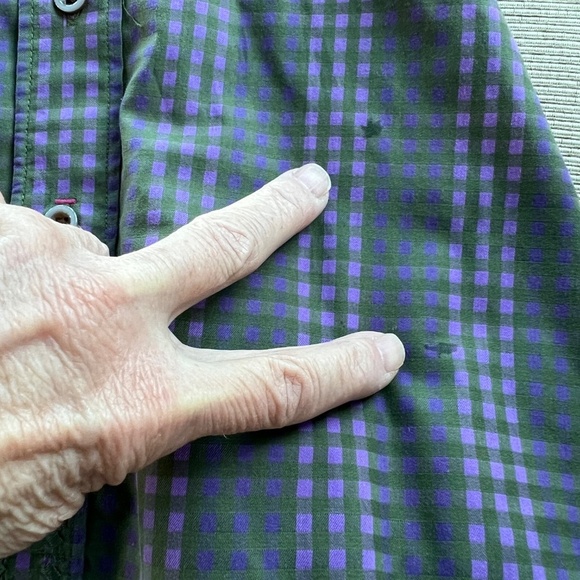 ROBERT GRAHAM SHIRT M CONTRAST CUFF COLLAR CHECK CASUAL LUXURY BOLD EMBROIDERED - Picture 11 of 13